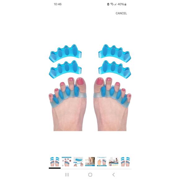 Pcs Gel Toe Spacers for Women,Correct Hammer Toe Bunion Corrector - Picture 2 of 3